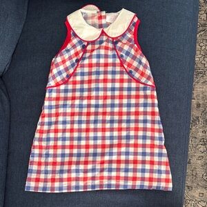 Plaid Sleeveless Dress with Peter Pan Collar